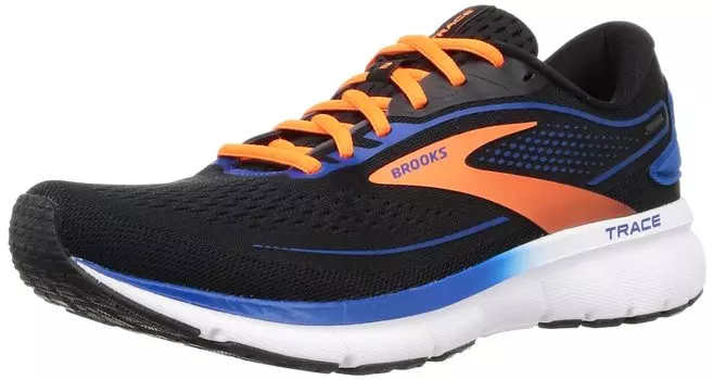 Running Shoes Lightweight Cushion Trace 2 cm D [Brooks] Men s Black/Orange 28.0
