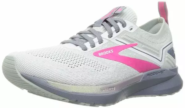 Running Shoes Lightweight Repulsion Cushion Ricochet 3 B D BRM 3613 BRW 3482 cm B [Brooks] Men s Women s White/Pink 22.5