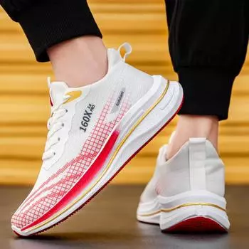 Running shoes men s high school entrance examination sports racing running shoes summer breathable casual sports shoes large size mesh men s shoes 39