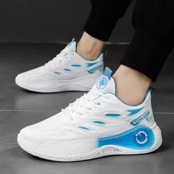 Running shoes men s shoes four seasons thick-soled cushioning wear-resistant mesh breathable and lightweight basketball shoes youth casual sports 39