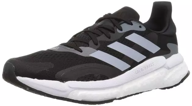 Кроссовки Solar Boost 3 KZU25 21 Модель Core Six см [Adidas] Осень/Зима Женские Черный/Hello Серебристый/Серый (FW9139) 24,0