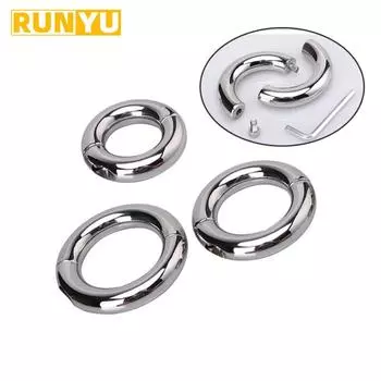 Runyu мужские мошоночные ограничители, металлическое кольцо на член, задерживающее головку пениса, задержка эякуляции, секс-СПИД, стопорное кольцо для спермы, секс-игрушки для взрослых 33mm