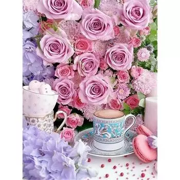 Ruopoty 4050 см DIY картина по номерам розовый цветок картина раскраска нулевой основы ручная роспись маслом уникальный подарок домашний декор 40x50cm NO Frame