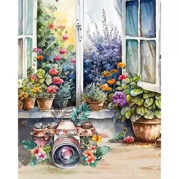RUOPOTY 40X50 см фотографии по номерам для взрослых камера пейзаж холст живопись рисунок цветы персонализированный подарок