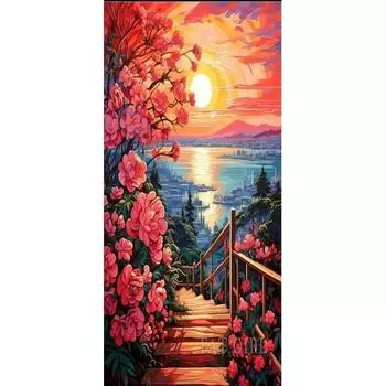 Ruopoty 40X50 см картина маслом по номерам городской пейзаж на холсте DIY краска по номерам безрамная цифровая живопись домашний декор 40x50cm NO Frame