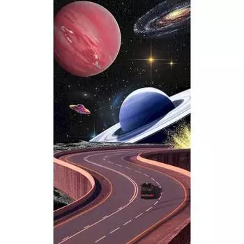 RUOPOTY 40x50 см картина маслом по номерам Галактика пейзаж DIY краска по номерам на холсте безрамное украшение для дома уникальный подарок