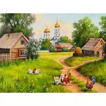 Ruopoty 40x50 см картина по номерам деревенский пейзаж рисунок на холсте картины «сделай сам» по номерам наборы ручная роспись домашний декор подарок 40x50cm NO Frame