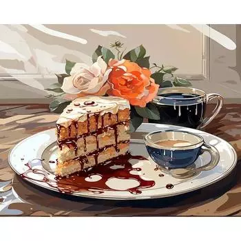 Ruopoty 40x50 см картина по номерам десерт рисунок на холсте ручная роспись художественный подарок домашний декор DIY цифры наборы для рисования 40x50cm NO Frame