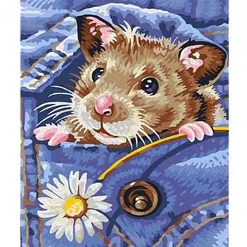 Ruopoty 40x50 см картина по номерам с рамкой хомяк животные ручная роспись современная картина по номерам для DIY подарок убить время 40x50cm NO Frame