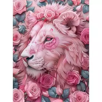 RUOPOTY 40X50Cm Schilderij Op Number Leeuwhandwerk Acrylverfkit Kleuren Op Number Volwassenen Handwerk Diy Cadeau Voor Huisdecoratie 40x50cm NO Frame