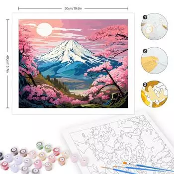 RUOPOTY Абстрактная картина по номерам Пейзаж Рисунок по номерам Иллюстрация Домашний декор Набор красок для ручной работы 40x50cm NO Frame