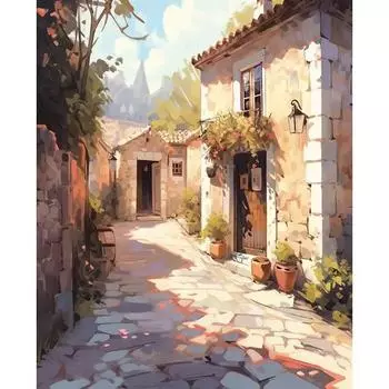 RUOPOTY акриловая картина по номерам, цветочные дверные комплекты, картины по номерам, настенное искусство для взрослых, пейзаж, картина по номерам для дома 40x50cm NO Frame