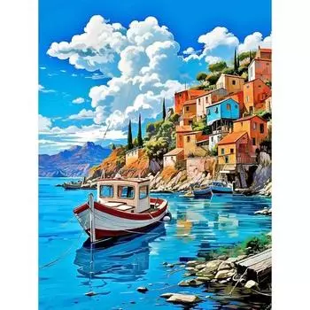 Ruopoty акриловая картина по номерам для рукоделия искусство городской пейзаж Kill Time рисунок краска настенные декоры подарок «сделай сам» 40x50cm NO Frame