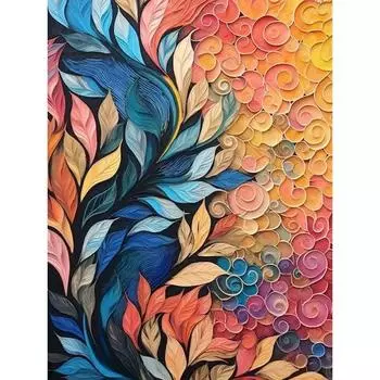 Ruopoty акриловая картина по номерам красочная раскраска кленовый лист по номерам для взрослых подарок «сделай сам» домашний декор набор красок ручной работы 40x50cm NO Frame