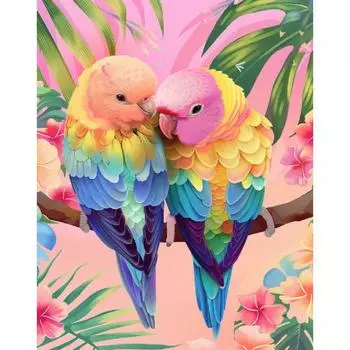 RUOPOTY акриловая картина по номерам попугай животные современный холст живопись маркер по номерам для домашнего декора 40x50cm NO Frame
