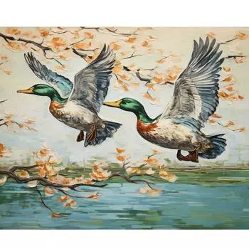 RUOPOTY акриловая картина «сделай сам» по номерам, летящая птица, животные, картина по номерам, акриловая краска на холсте, настенное искусство, домашний декор 40x50cm NO Frame