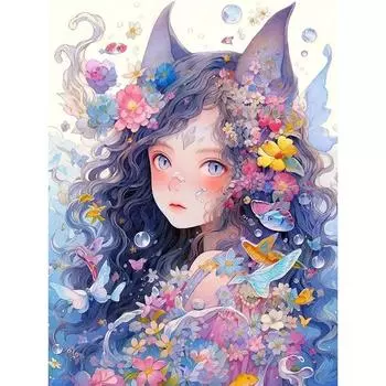 Ruopoty аниме для девочек, картина по номерам для взрослых, рисунок, краска по номерам для взрослых, безрамная, 40x50 см, ручная краска, сделай сам, рисование Nmuber 40x50cm NO Frame