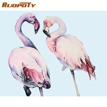 Ruopoty безрамная картина с краном, сделай сам, картина по номерам, акриловая краска, настенные панно для гостиной, рисунок по номерам, украшение для дома 40x50CM NO Frame