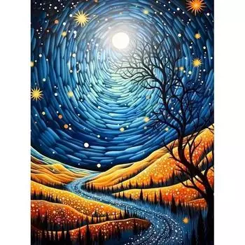 RUOPOTY безрамная пейзажная картина «сделай сам», картина по номерам, современное настенное искусство, холст, акриловая краска для домашнего декора 40x50 см, искусство 40x50cm NO Frame