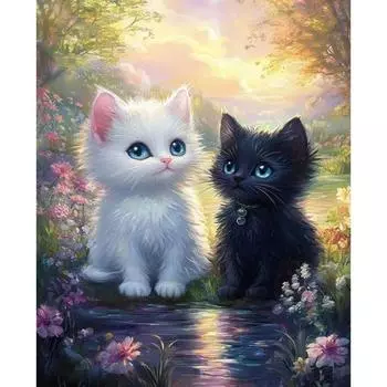 RUOPOTY Кошка Diy Картина по номерам для взрослых Наборы Животные Современная настенная живопись с номерами для домашнего декора Diy Crafts 40x50cm NO Frame