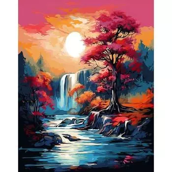 Ruopoty Цветы Картина по номерам с рамкой, картины по номерам 40 50, ручная роспись акриловыми красками, стена для дома, гостиной 40x50cm NO Frame