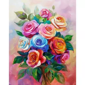 RUOPOTY Цветы Живопись по номерам для взрослых Наборы Картина по номерам Расписанная вручную Картина для подарка своими руками 40x50cm NO Frame