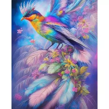 Ruopoty декоративная краска по номерам птицы на дереве для взрослых украшение дома подарок «сделай сам» на холсте картина раскраска ручная работа 40x50cm NO Frame