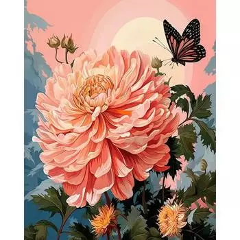 RUOPOTY DIY акриловая картина по номерам картина пиона раскраска на нулевой основе ручная роспись маслом настенная живопись подарок домашний декор 40x50cm NO Frame