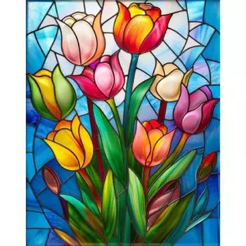 RUOPOTY Diy картина по номерам для взрослых цветы акриловая краска на холсте картина для домашнего декора стен 40x50cm NO Frame