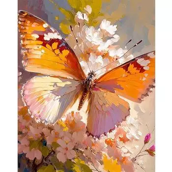 Ruopoty DIY картина по номерам для взрослых бабочка на холсте картина маслом раскраска по номерам подарок «сделай сам» украшение дома 40x50cm NO Frame