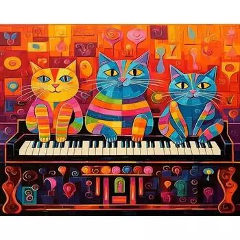 Ruopoty DIY картина по номерам кошка настенная картина по номерам абстрактная акриловая краска домашний декор DIY подарок искусство уникальный подарок 40x50cm NO Frame