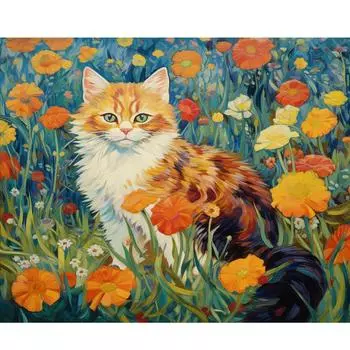 RUOPOTY DIY картина по номерам, набор для рисования кошек, картины по номерам для взрослых, поделки, подарок своими руками, домашний декор на холсте, раскраска по Numbe 40x50cm NO Frame