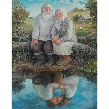 Ruopoty DIY картина по номерам старые пары подарок взрослые ремесла картина ручной работы раскраска романтические декоративные картины подарок 40x50cm NO Frame