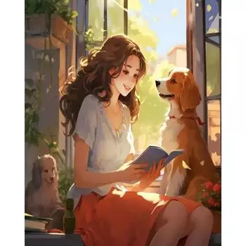 Ruopoty DIY картина по номерам женщина и кошка рисунок на холсте ручная роспись подарочные картины по номерам наборы фигурок домашний декор 40x50cm NO Frame