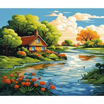 RUOPOTY DIY картины по номерам пейзажные наборы живопись по номерам рисунок на холсте ручная роспись картина искусство подарок домашний декор 40x50cm NO Frame