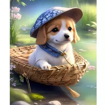 RUOPOTY Diy краска по номерам для взрослых, изображение собаки для начинающих, акриловая краска по номеру для дома, настенный художественный декор с рамкой 40x50cm NO Frame