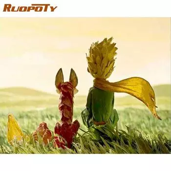 Ruopoty DIY мультяшная серия картина по номерам DIY картина маслом Современная настенная художественная акриловая краска для декора гостиной 40x50 см безрамная