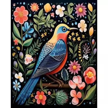 Ruopoty Diy Набор для рисования по номерам Рамка с птицами Акриловый набор Картина Рисунок по номерам для взрослых Ремесленные изделия Домашний декор 40x50cm NO Frame
