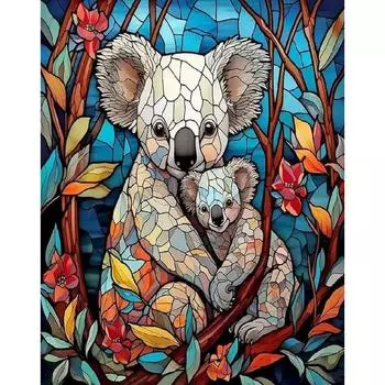 RUOPOTY Diy Paint By Numbers Animal Kit Картина маслом по номерам на холсте Раскраска Картина ручной работы Подарок для взрослых Уникальный подарок Домашний декор 40x50cm NO Frame