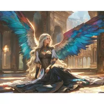 RUOPOTY Diy Paint By Numbers For Adults Wing Women Canvas Painting Sets Beginners Acrylic Drawing Crafts For Home Decoration 40x50cm NO Frame