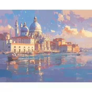 RUOPOTY Картина по номерам Венеция, расписанная вручную, на холсте, пейзаж, картина по номерам для взрослых, домашний декор 40x50cm NO Frame