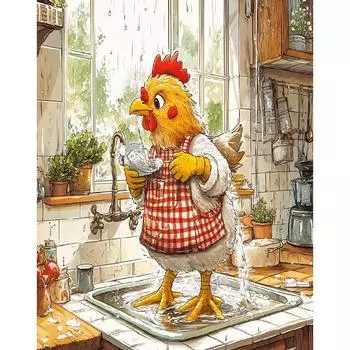 RUOPOTY Diy Painting By Numbers For Adults Kits Peoster Animals Painting Handicrafts Wall Art Picture Diy Gift For Home Decor 40x50cm NO Frame