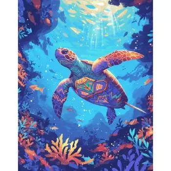 RUOPOTY Diy Painting By Numbers Handpainted Turtle Animals Acrylic Paint On Canvas Colouring Home Decor Gift
