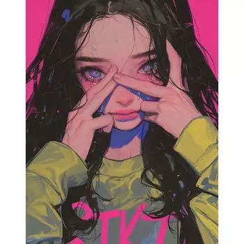 RUOPOTY Diy Painting By Numbers Kit Женская картина Раскраска по номерам Для взрослых Новичок Для Украшения Дома 40x50cm NO Frame