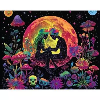 RUOPOTY Наборы для рисования по номерам «Сделай сам» Лунная ночь Женщины Рисование по номерам Для взрослых Подарок «Сделай сам» 40x50cm NO Frame