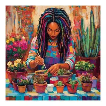 RUOPOTY Картина по номерам своими руками для женщин, расписанная вручную, подарок, акриловая краска по номерам, рисунок, картина, украшение комнаты 40x40cm NO Frame