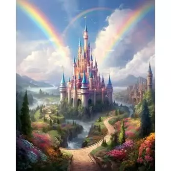 Ruopoty Diy рамка для рисования по номерам комплект замок пейзаж ремесла художественная раскраска картина холст по номерам для домашнего декора 40x50cm NO Frame