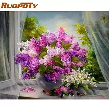 Ruopoty DIY рамка картина маслом по номерам уникальный подарок настенная живопись рисунок по номерам декор детской комнаты 40x50CM NO Frame