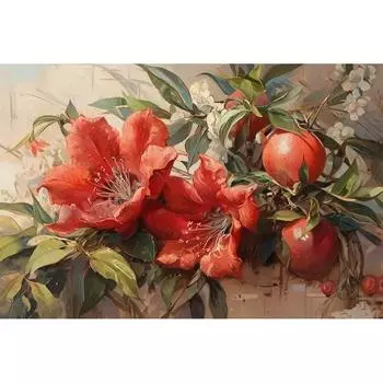 Ruopoty DIY рамка, краска по номерам, гранат для взрослых, цифровая живопись, нулевая основа, рисунок по номерам, настенное искусство, идеи «сделай сам» 40x50cm NO Frame