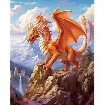 Ruopoty DIY рамка раскраска по номерам Павлин Дракон наборы животных картина по номерам современный рисунок на холсте ручная роспись подарок 40x50cm NO Frame